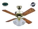 Oğuzhan - Builder Series Parlak Pirinç - 107 Cm. Aydınlatmalı Tavan Vantilatörü