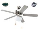 Oğuzhan - Builder Series Fırçalanmış Nikel - 132 Cm. Aydınlatmalı Tavan Vantilatörü