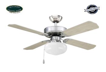 Oğuzhan - Builder Series Fırçalanmış Nikel - 107 Cm. Aydınlatmalı Tavan Vantilatörü