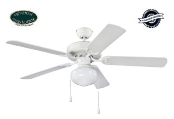 Oğuzhan - Builder Series Beyaz - 132 Cm. Aydınlatmalı Tavan Vantilatörü