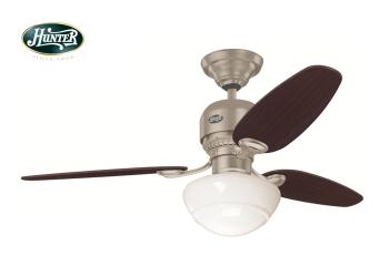 Hunter - Soho Fırçalanmış Nikel - 132 Cm. Aydınlatmalı Tavan Vantilatörü