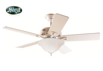 Hunter - Savoy Beyaz - Aydınlatmalı 132 Cm. Tavan Vantilatörü
