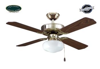 Oğuzhan - Builder Series Antik Pirinç - 107 Cm. Aydınlatmalı Tavan Vantilatörü