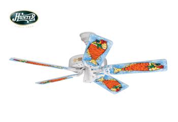 Hunter - Classic Original Beyaz - Balık Desenli 132 Cm. Tavan Vantilatörü