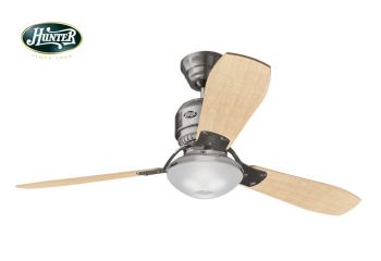 Hunter - Tribeca Fırçalanmış Nikel - 152 Cm. Aydınlatmalı Tavan Vantilatörü