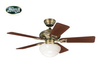 Hunter - Seville Antik Pirinç - 112 Cm. Aydınlatmalı Tavan Vantilatörü