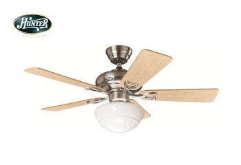 Hunter - Seville Fırçalanmış Nikel - 112 Cm. Aydınlatmalı Tavan Vantilatörü