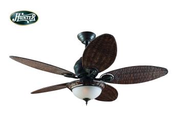Hunter - Caribbean Breeze - 137 Cm. Hasır Kanatlı ve Aydınlatmalı Tavan Vantilatörü