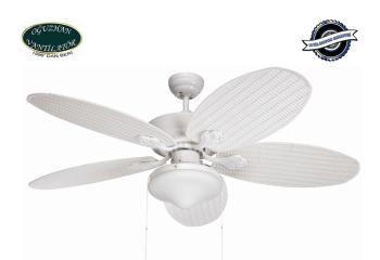 Oğuzhan - The Outdoor Series Beyaz - 132 Cm. Dış Mekan Aydınlatmalı Tavan Vantilatörü