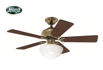 Hunter - Builder Select Antik Pirinç - 107 Cm. Aydınlatmalı Tavan Vanitlatörü
