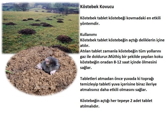 Köstebek İlacı,Köstebek Kovucu