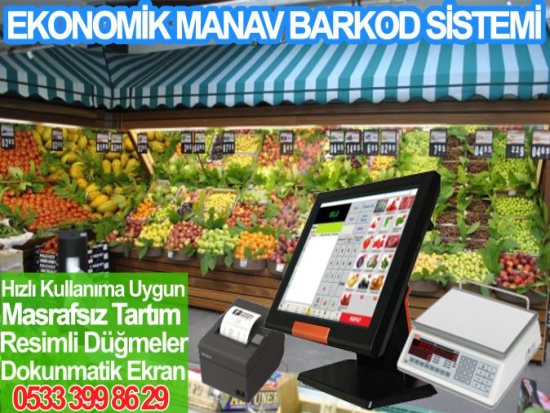 Çok kullanışlı Dokunmatik Barkodlu Satış Manavlara Özel)