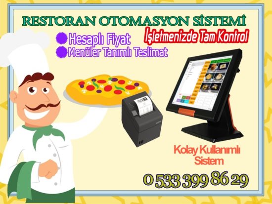 (Pratik ve Ekonomik) Dokunmatik Restoran Otomasyon Sistemi Programı 